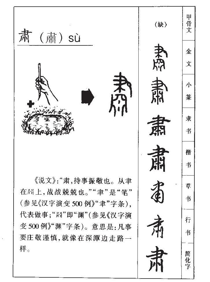 肃字字源字形