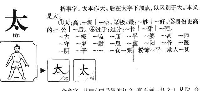 太字字源字形