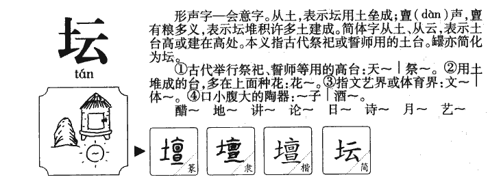 坛字字源字形