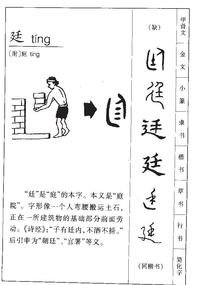 廷字字源字形