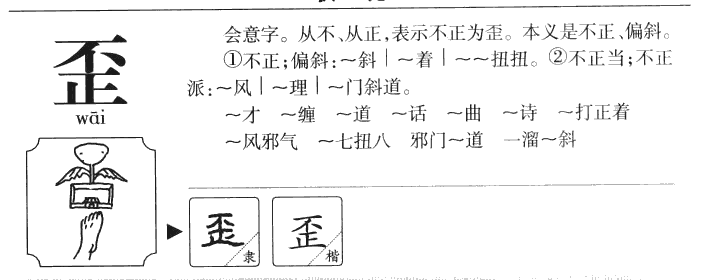 歪字字源字形