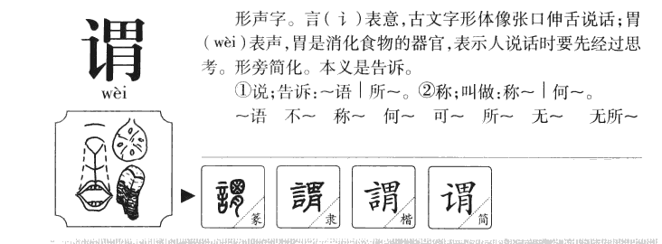 谓字字源字形