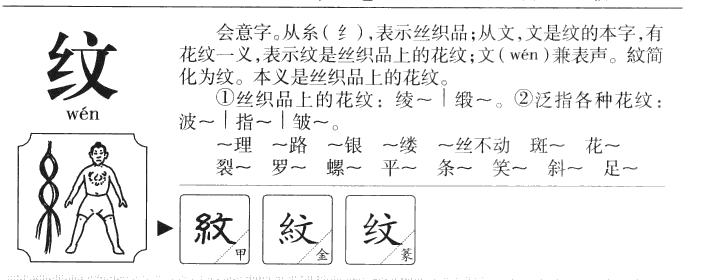纹字字源字形