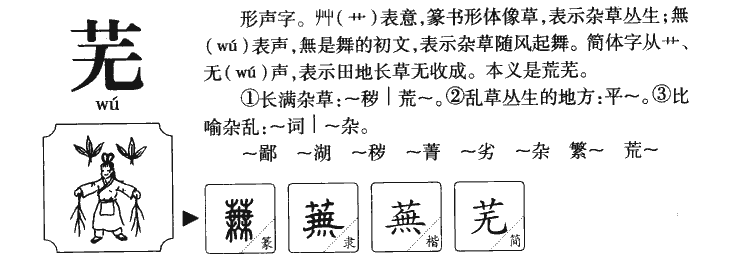 芜字字源字形