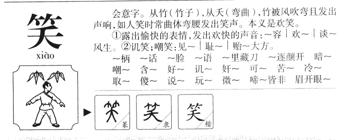 笑字字源字形