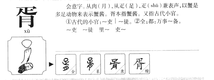 胥字字源字形
