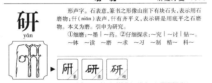 研字字源字形
