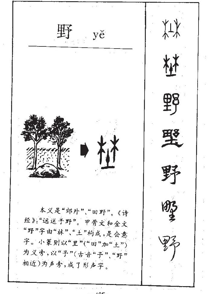 野字字源字形