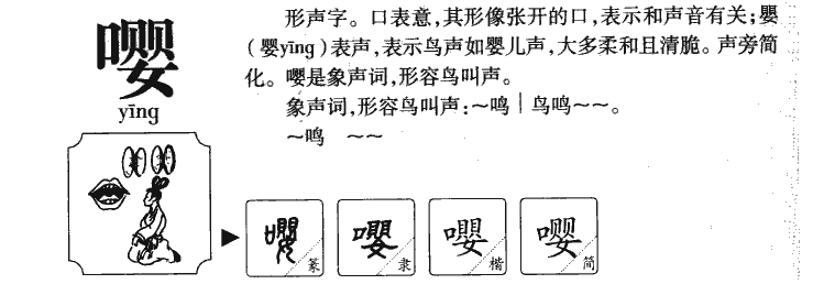 嘤字字源字形