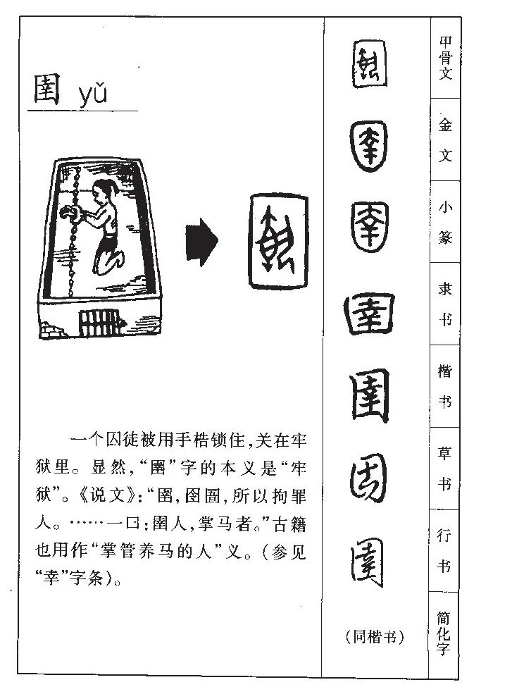 圉字字源字形