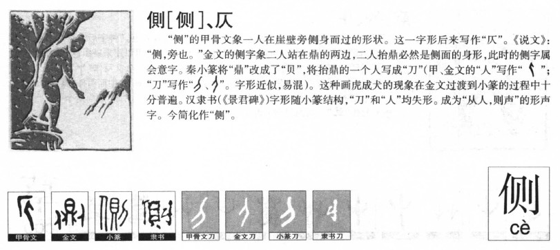 仄字字源字形