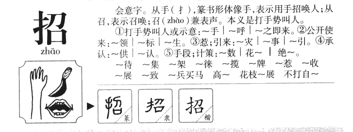 招字字源字形