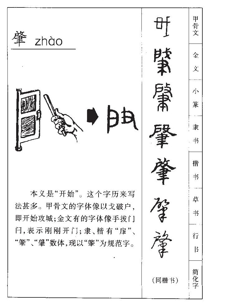 肇字字源字形