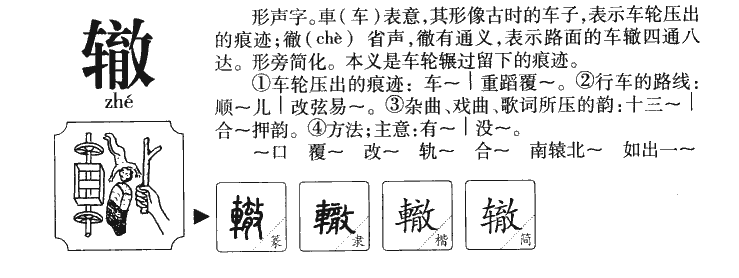 辙字字源字形
