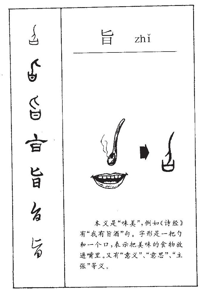 旨字字源字形