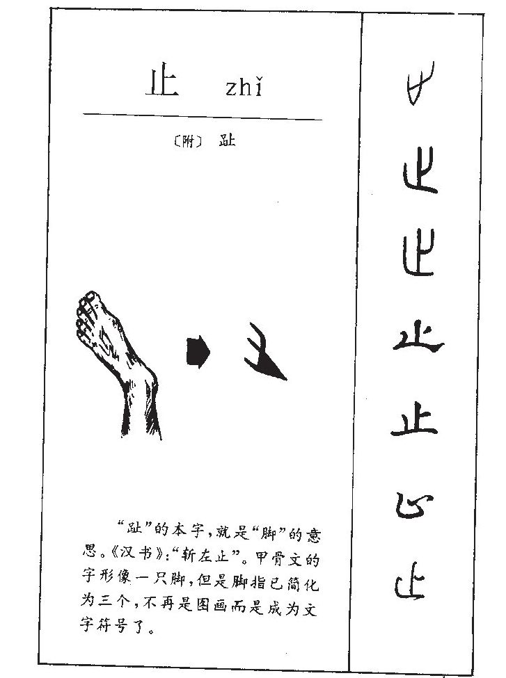 止字字源字形