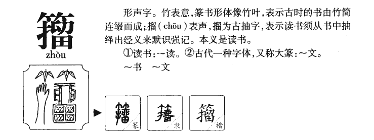 籀字字源字形