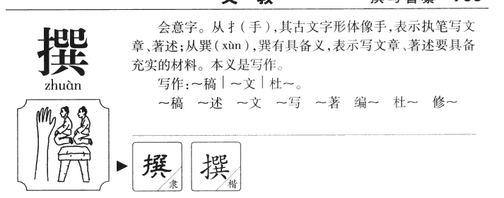 撰字字源字形