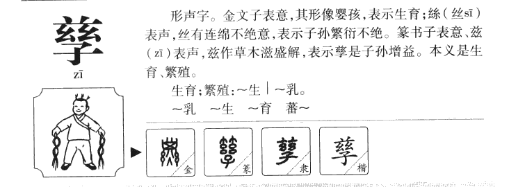孳字字源字形