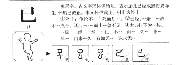 已字字源字形