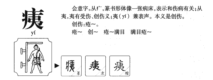 痍字字源字形